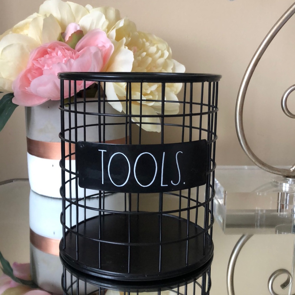 Rae Dunn Black Wire Basket TOOLS Magenta Office/ Kitchen - Picture 1 of 5